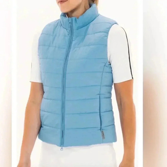 Foray Golf Packable Blue Quilted Vest New With Tag - Picture 6 of 8